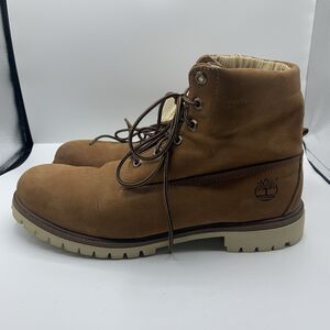Timberland Fold Down Over Brown Leather and Corduroy Mens Boots Size 13